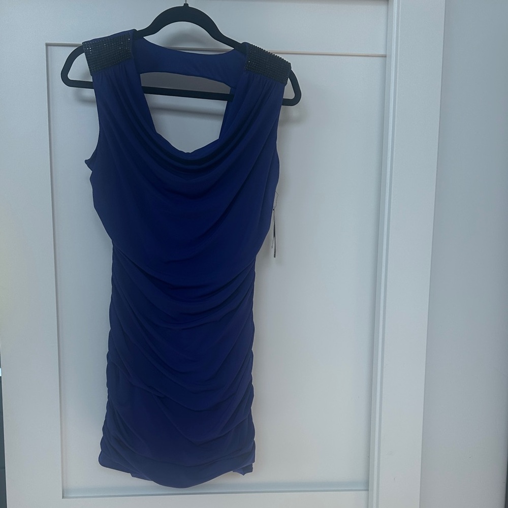 BCX Dress Sapphire Sleeveless Dress NWT